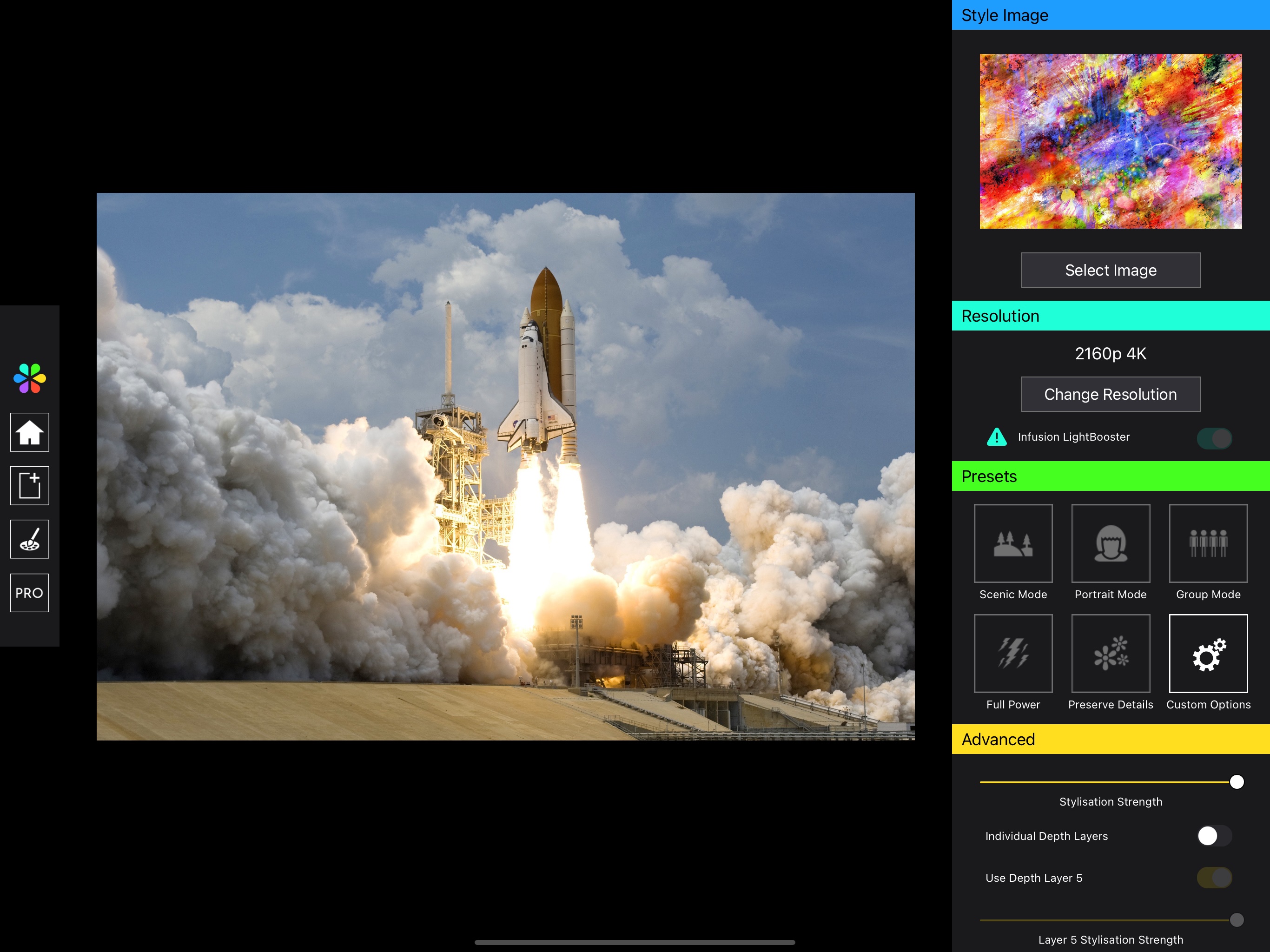 Infusion AI artist new ui